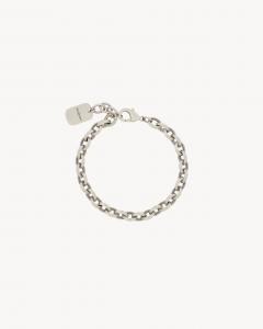 Металлический браслет с остроконечной цепочкой SAINT LAURENT, серебряный