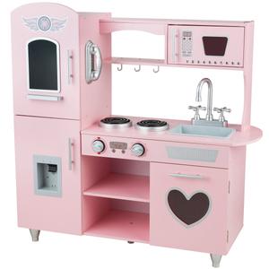 Большая деревянная детская кухня Tinytotskitchen Pink Xl 4iQ Group