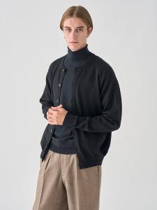 Вязаный кардиган с круглым вырезом и длинными рукавами | A4790 | 24G СОВРЕМЕННЫЙ КРОЙ