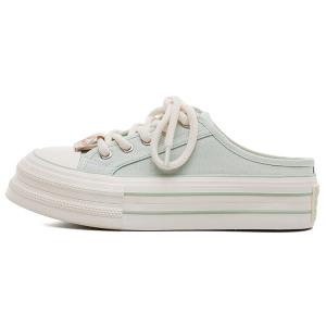 Холщовые кеды женские низкие светло-зеленый Warrior