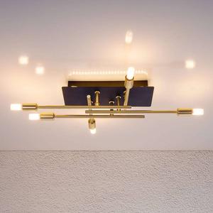 Светодиодный потолочный светильник Näve Ancona, алюминий - черный / золотой - количество языков пламени: 5