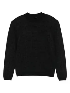 Свитер с монограммой Balmain Kids, черный