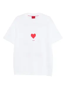 Футболка с принтом в виде сердца Hugo, белый