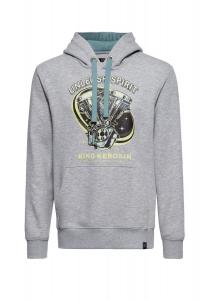 Толстовка с мягким начесом внутри Unleash Spirit KING KEROSIN, серый