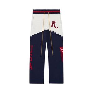 Брюки Rhude Saint Croix Knit Pant, Cream/Navy/Red