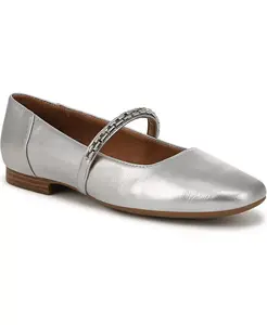 Женские балетки Mary Jane с квадратным носком и цепочкой Kelly-Chain Naturalizer, серебряный