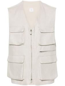 Жилет с V-образным вырезом Eleventy, бежевый