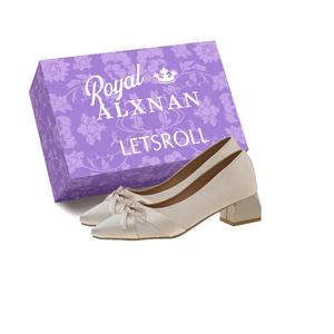 Alxnan Туфли на платформе с массивным каблуком 4,5 см женские - абрикосовый ящик, цвет Apricot Box