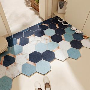 Dajiang Ковер 120х220 см для прихожей, моющийся, современный, с петлевым ворсом, грязеотталкивающий, Gold Chord