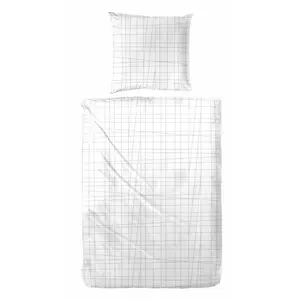 Постельное белье Primera «Калиса» в графическом дизайне, белый/серый