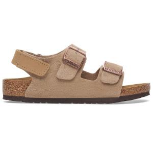 Детские сандалии Milano из замши и кожи Birkenstock, коричневый