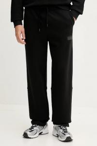 Хлопковые спортивные штаны Hugo, черный