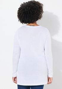 Топ с длинными рукавами A-LINIE STERNENDRUCK Angel of Style, белый