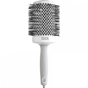 Расческа Olivia Garden Expert для придания блеска и блеска, белая и серая, 65 мм