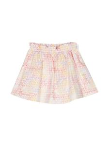 Off-White Kids расклешенная юбка с логотипом, белый