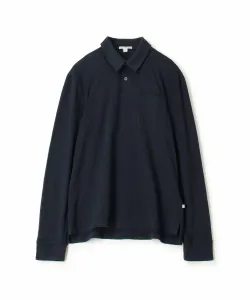 Хлопковая базовая рубашка-поло с длинным рукавом MSX3304