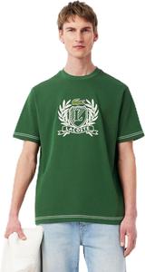 Мужская футболка LACOSTE с французским графическим принтом, вышитая вручную, зеленый