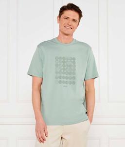 Футболка с принтом в полоску c Loose fit Boss Green, зеленый