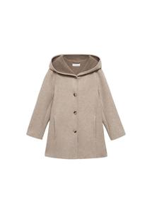 Пальто MANGO KIDS Sandra, бежевый