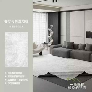 AOVOC Ковер 200х340 см для гостиной/спальни съемный, машинная стирка, из велюра mousse, skin-friendly