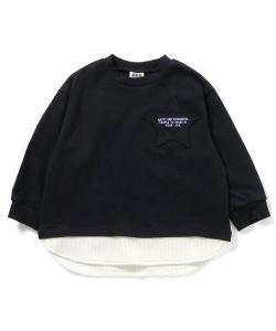 Футболка с карманом и многослойным дизайном