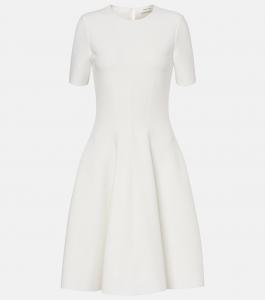 Мини-платье из джерси McQueen, слоновая кость