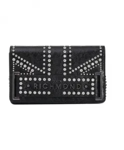 Черная сумка через плечо с декором из заклепок. Richmond, черный