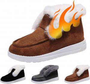 Женские теплые зимние ботильоны Pubyfun Senior, удобные и комфортные повседневные снежные сапоги, женские ботинки на каждый день Generic, Brown