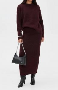 Line and dot Юбка-свитер Hart бордового цвета