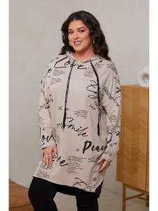 Короткое платье Curvy Lady, бежевый