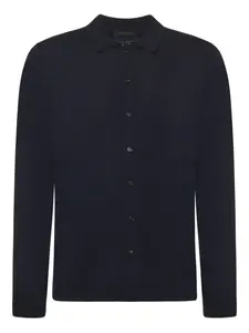 Шерстяная рубашка Zanone, синий