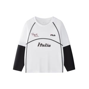 FILA KIDS Детская белая футболка с длинным рукавом