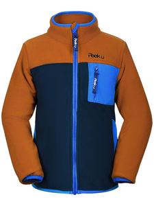 Флисовая куртка Волна светло-коричневого/темно-синего цвета Peek U