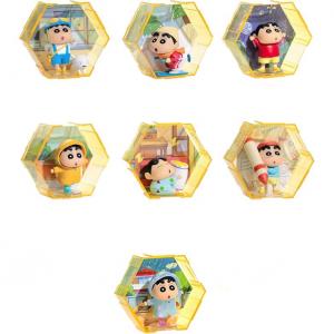 MINISO Коробка сюрпризов с фигурками Crayon Shinchan Shinnosuke Nohara, Little White, Fun 666, мерч, украшения
