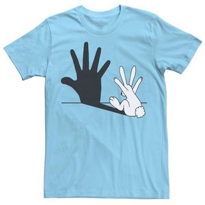 Мужская футболка с рисунком кролика Hand Shadow Licensed Character, цвет Light Blue
