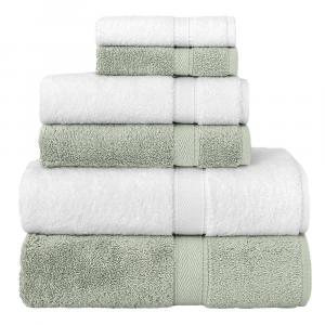 Linum Home Textiles Набор махровых полотенец Sinemis из турецкого хлопка, 6 шт., цвет Green White