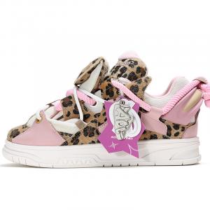 ADCDAVINCI Кроссовки для скейтбординга серии Whale, увеличивающие рост, нескользящие, женские, коричневые, розовые