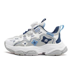 Антискользящие и износостойкие амортизирующие низкие детские беговые кроссовки HOBIBEAR, черно-серые