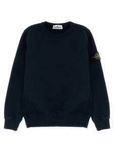 Свитшот с нашивкой-логотипом Stone Island Junior, синий