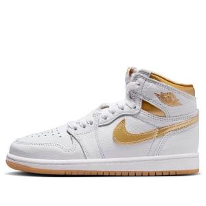 Кроссовки 1 retro high og 'metallic gold' Air Jordan, белый