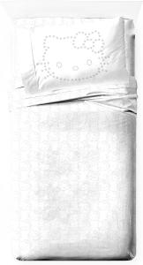 Комплект постельного белья Jay Franco, Twin, белый, Hello Kitty, 3 предмета