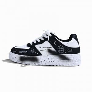 Нескользящие, износостойкие, легкие низкие кроссовки для скейтбординга унисекс RENBEN, Black
