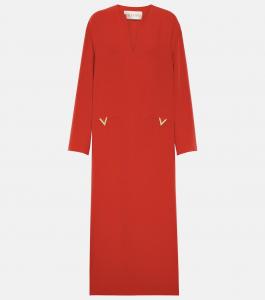 Vзолотой шелковый кафтан Valentino, красный