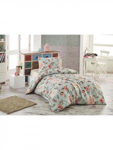 Комплект постельного белья Sandiego в бирюзово-розовом цвете Colorful Cotton, 155x220 см