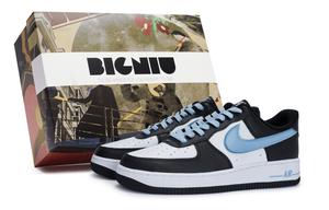 Кроссовки Nike Air Force 1 Skateboarding Shoes Unisex Low-top Blue, синий