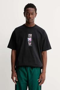 Хлопковая футболка Vans, черный