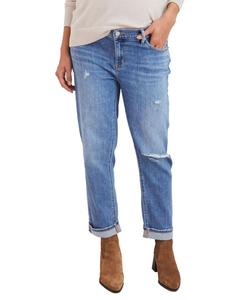 Джинсы для беременных Under the Bump Boyfriend HATCH Collection, Destroyed light wash