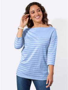 Полосатая рубашка в цвете ледяной сине-бежевый WITT WEIDEN