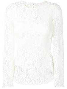 Dolce & Gabbana топ из цветочного кружева, белый