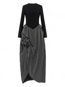 Вечернее платье с драпировкой Sleeper, серый